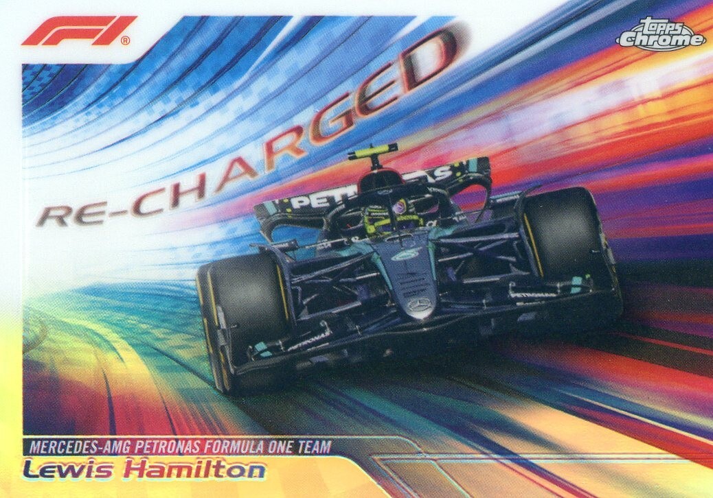 2024 Topps Chrome Formula 1 LEWIS HAMILTON #RECH-6 RECHARGED REFRACTOR MERCEDES