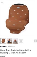 Itzy ritzy Mom Boss 4 In 1 Multi Use Cover Terracotta Sun