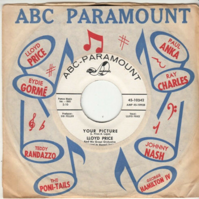 LLOYD PRICE - YOUR PICTURE - PROMO ABC PARAMOUNT RECORDS 45