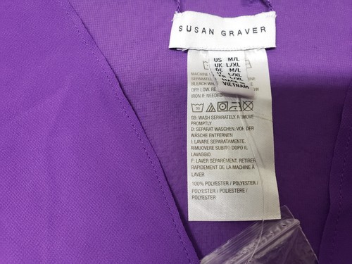 Susan Graver Women's Cover Up Cape Lot Of 2 M/L Blue Purple Polyester Sheer - Picture 3 of 8