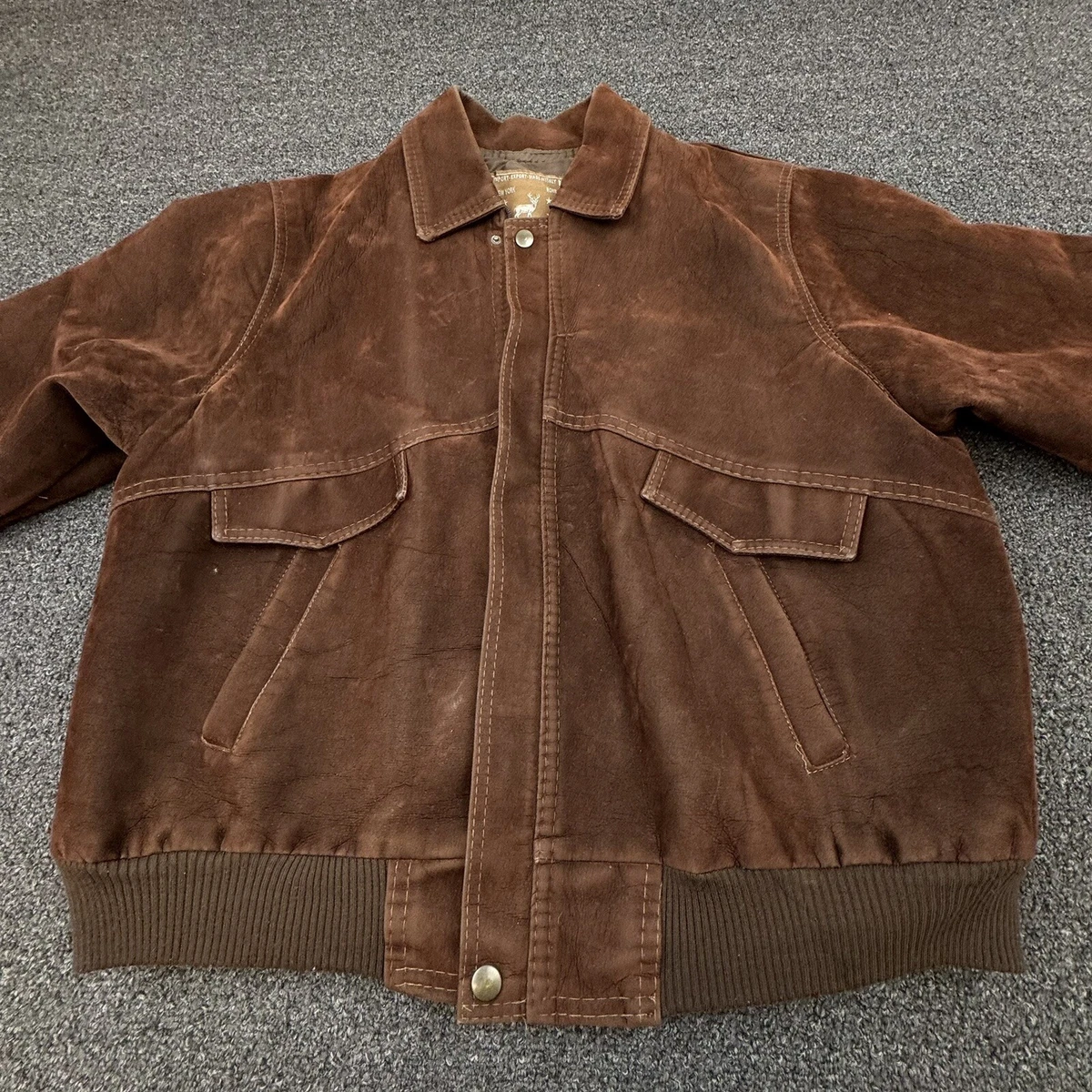 V Import Export Made In Italy Vintage Mens Extra Large Suede