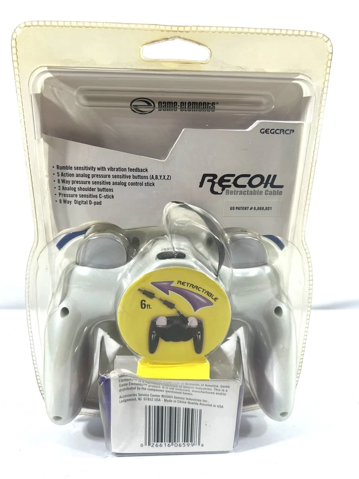 Game Elements Trigger Grip Nintendo GameCube Wired Controller - New Sealed - Image 2 of 3