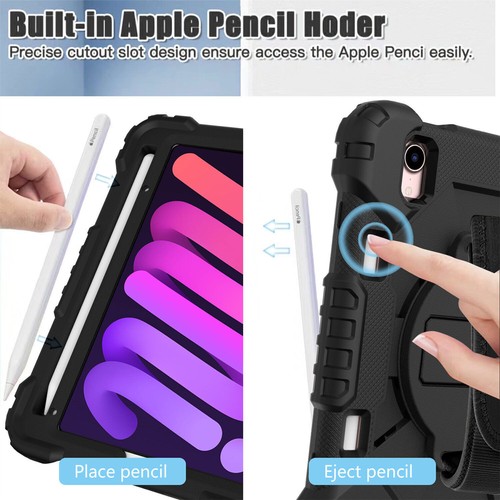 For iPad 10.2 9th 9.7 6th Air4 Pro 11 Mini 6 Hybrid Shockproof Rugged Stand Case - Picture 22 of 117