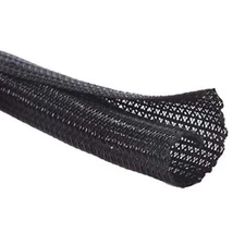 25Ft 1/2 Inch Split Cable Management Sleeve Braided Mesh Wire Loom Flexible Tube