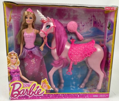 barbie princess doll and regal unicorn