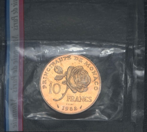 MONACO, Essai de 10 Francs princesse Grace de Monaco 1982 Paris - Imagen 2 de 2