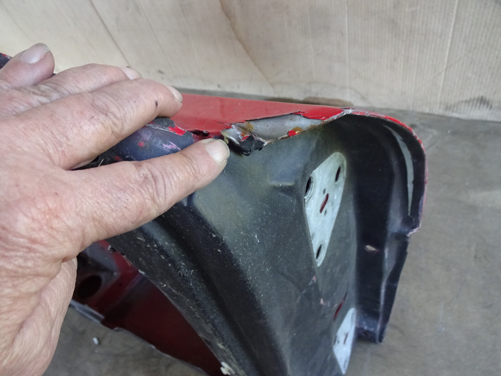 Ferrari 355 - LH Door Skin- Red-Damaged  P/N 64477100