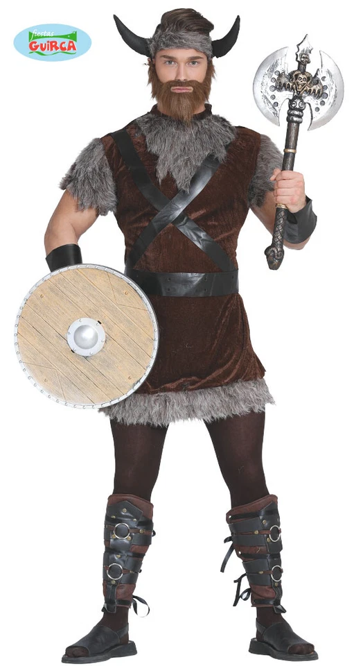 Mens Viking Man Fancy Dress Costume Viking Warrior Outfit New fg - Image 2 of 4