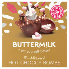 Buttermilk Plant Powered Vegan Chocolate Bombe 57G X 2 -Free from Gluten, Dairy