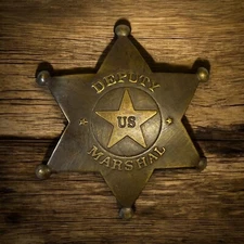 Old West Badge Insignia Western era Americana Star Vintage patine