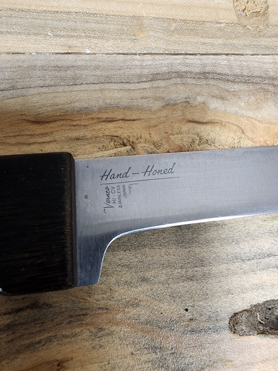 VINTAGE VERNCO Hi-CV Stainless Hand Honed Wood Handle 10