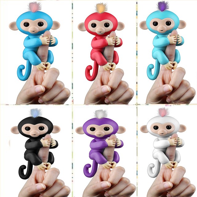6 Colors Finger Monkey Pet Electronic Little Baby Monkey Children Kids Toy Electronic Pets