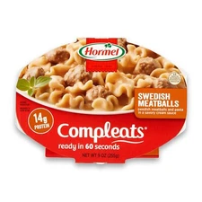 (6 Pack) Hormel COMPLEATS Swedish Meatballs and Pasta in Savory Sauce, 9 Ounce