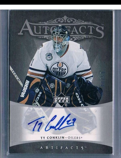 2005 UD Artifacts Auto Facts Silver #AFTC Ty Conklin NM-MT Auto /50 Oilers