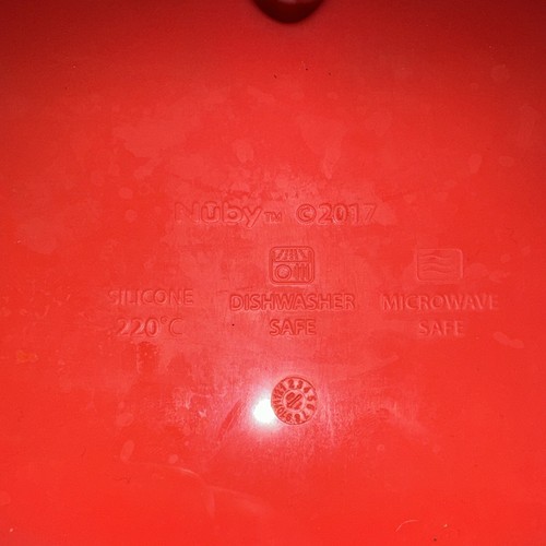 Nuby Owl Red Silicone Divided Feeding Placemat No Slip Food Tray Baby - Picture 4 of 4