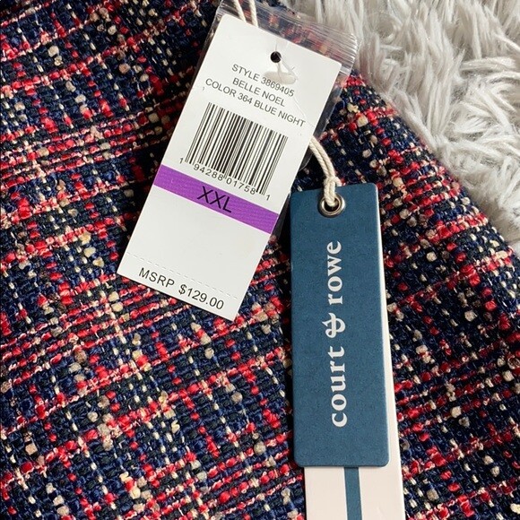 FILA Nwt court & rowe preppy tweed belle noel skirt XL