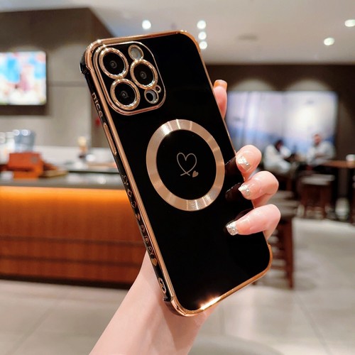 For iPhone 15 Pro Max 14 Plus 13 12 11 Magnetic Electroplated Frame Phone Case - Picture 28 of 40