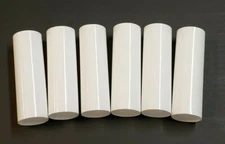 SET OF 6 - 4" WHITE PLASTIC EDISON STANDARD SOCKET CANDLE COVERS 1 1/4" 50260JQ