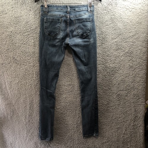 Cello Womens Size 28 Medium Wash Blue Distressed Skinny Denim Ankle Jeans - Picture 5 of 6