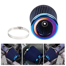 3"76mm Inlet Cold Air Intake Cone Replacement Washable Clamp-On Dry Air Filter