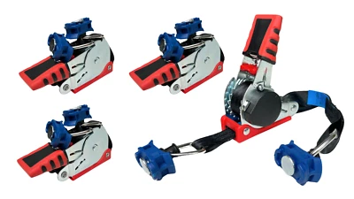 4x Automatik Spanngurt LOADCARE für Airlineschiene mit Fittingen 125 daN, 2m - Bild 1 von 4