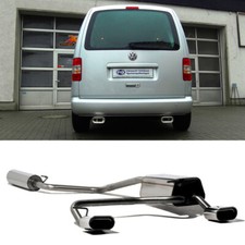FOX Duplex Komplettanlage ab Kat je1x160x80 schräg VW Caddy 3 1.4l 1.6l 2.0l SDI