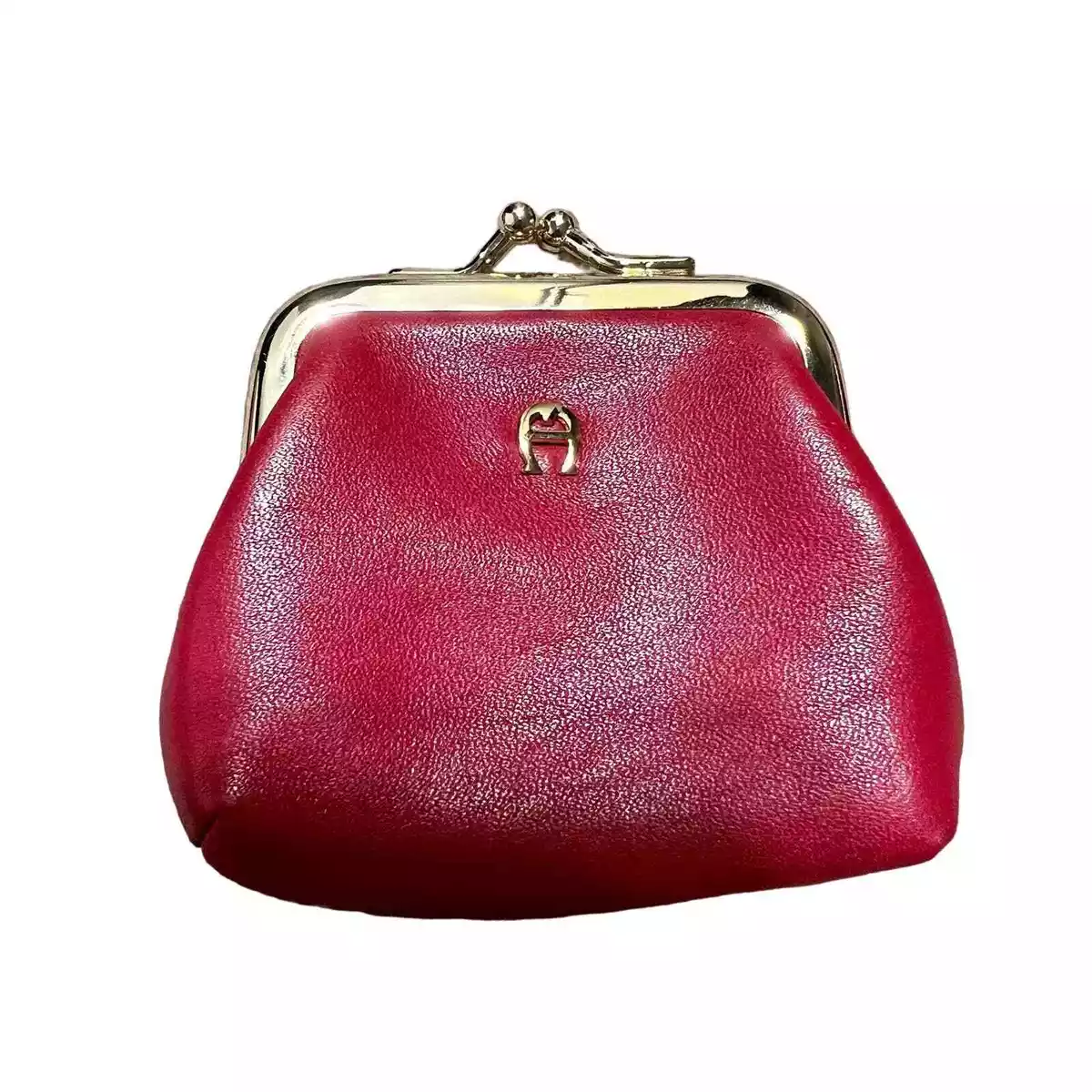Vintage 80s Coin Purse Etienne Aigner Red Leather Horseshoe Mini Wallet |  eBay