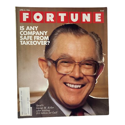 Fortune Magazine April 2, 1984 Socal's George M. Keller VG