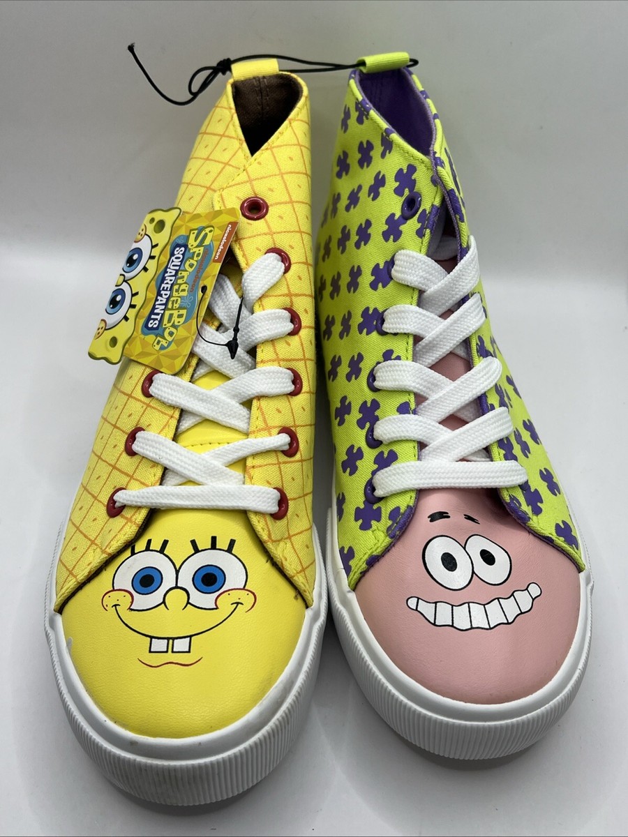 Nickelodeon Spongebob Patrick Kids High Tops Shoes Fun Cartoon