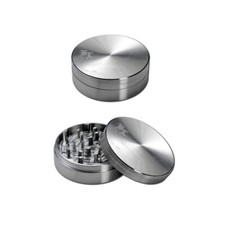 1x Black Leaf Edelstahl Grinder 2-tlg Crusher Kräuter-Mühle Ø 39mm