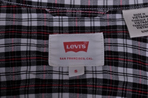 Mod con botones vintage LEVIS S tartan occidental rockabilly vaquero a cuadros - Imagen 10 de 12