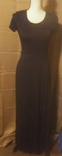Simply Vera By Vera Wang Womens Dress Size Small S Black Short Sleeve Maxi