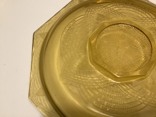 Vintage Amber Romanesque beaded Star bowl - L.E Smith - Picture 9 of 12