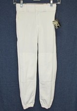 NOS NWT Rawlings Youth White Uniform Terry Padded Rear Pants Softball Baseball S