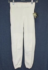 NOS NWT Rawlings Youth White Uniform Terry Padded Rear Pants Softball Baseball S