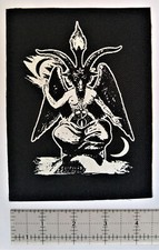 Satanic Baphomet Patch Punk Pentagram Occult Gothic Satan Metal Devil Goat Head
