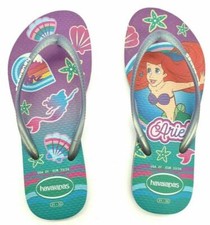 Havaianas Disney Girls Sandals Size 2Y The Little Mermaid Arial Flip Flops