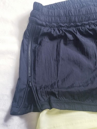 adidas Women's 2 in 1 F16714 Multi Short Size Large Black/Yellow NWT MSRP $60 - Picture 2 of 8