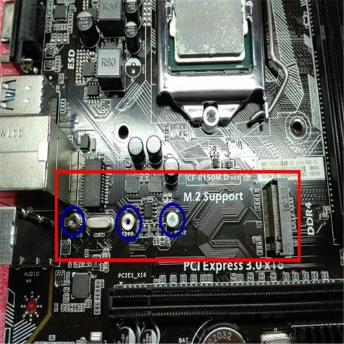 New Set for M.2 Support Standoff Screw SSD Mounting Kit for Motherboard Ha - Photo 3/8