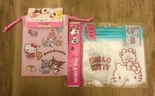 Sanrio Hello Kitty My Melody drawstring bag 4 piece slider bag set from Japan