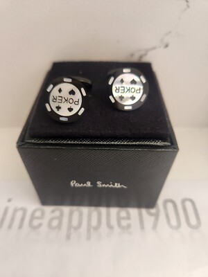 NIB Paul Smith Metal CUFFLINKS Poker