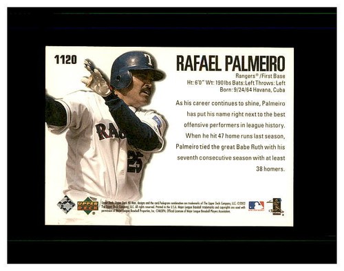 RAFAEL PALMEIRO YOU PICK SEE EVERY CARD RC, INSERTS HIGH GRADE CARDS HUNDREDS - Picture 222 of 396