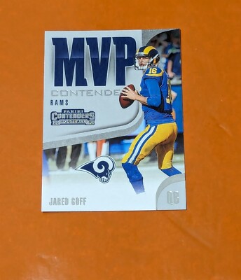 Jared Goff 2018 Panini Contenders MVP Contenders #MVP-17 LA Rams   Lions 