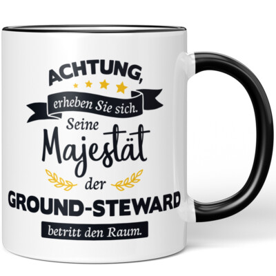 Achtung erheben Sie sich! Seine Majestät Ground-Steward betritt Raum 10005969711