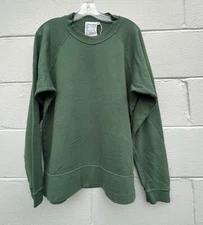 Jungmaven Sierra Crewneck Hemp Blend Raglan Sweatshirt Hunter Green Medium NWT