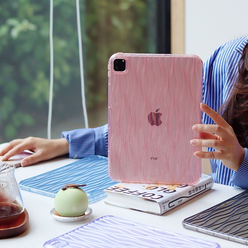 Clear 3D Wave Tablet Case For Apple iPad 2 3 4 5 6 7 8 9 Air Mini 9.7" 10.2" 11" - Picture 22 of 36