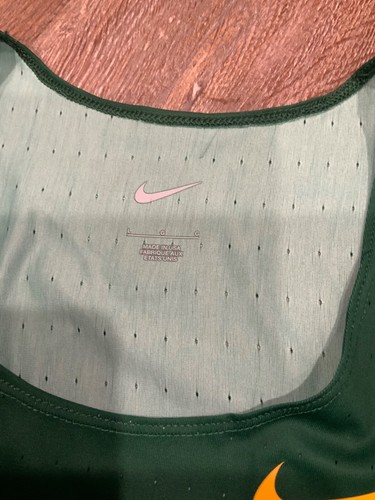 Nike Pro Elite ‘Baylor Bears’ Track Singlet Green /Yellow DC7968-343 Men’s Sz L - Picture 3 of 9
