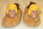 Vintage 1983 He-Man MOTU House/Bedroom Slippers Kids, Sz Large ~ Mattel
