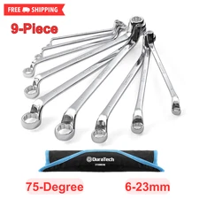 DURATECH Offset Box Wrench Set, Metric, 9-Piece, 6-23mm, 75-Degree, CR-V Steel