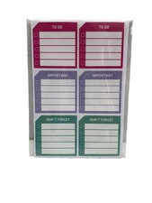 Assorted Labels 60 Pieces 10 Sheets Sticker Paper Brand New